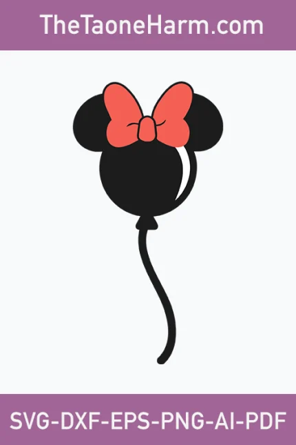Minnie mouse balloon svg, Disney balloon svg, Minnie balloons svg