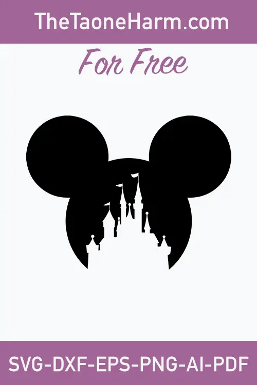 Mickey castle svg, Disney castle with mickey head svg, Disney castle ...