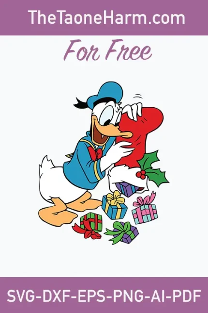 Inject some mischievous fun into your holiday crafts with our free Donald Duck SVG design. Limited time offer! Download now in 6 versatile formats including SVG, DXF, and more.