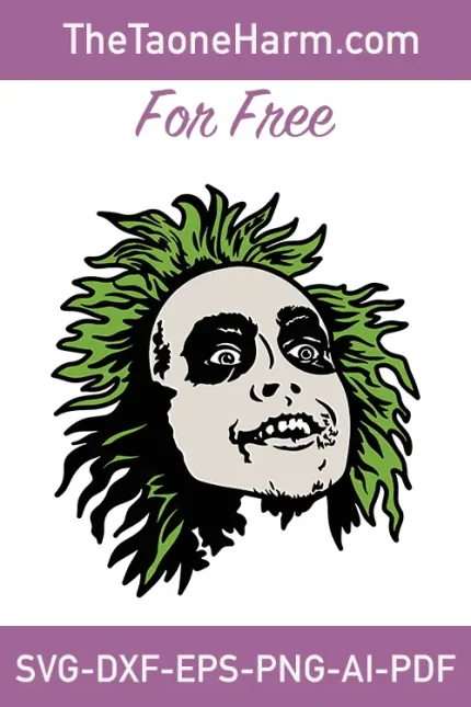 This captivating design, "Beetlejuice SVG Free," is available for free download in six versatile file formats: SVG, DXF, EPS, AI, PDF, and PNG. Embrace your creativity and bring Beetlejuice to life in your projects!