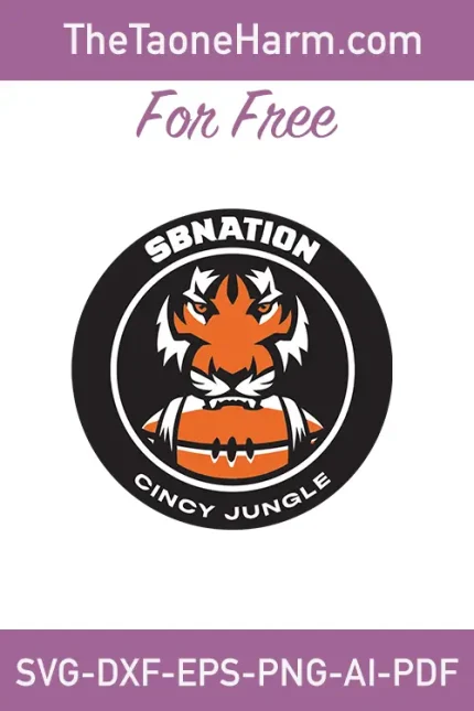 Get ready to roar with our free Cincinnati Bengals SVG design. This versatile design comes in six file formats (SVG, DXF, EPS, AI, PDF, PNG), making it perfect for DIY projects. Express your love for the Bengals in unique ways, from personalized clothing to home decor. Grab your free Bengals SVG now and let your creativity shine.