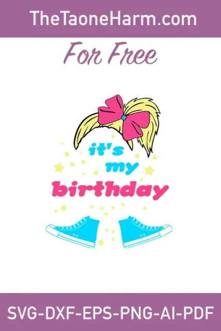 Explore our free "It's My Birthday SVG Free" design, compatible with six different file formats (SVG, DXF, EPS, AI, PDF, PNG). Share your birthday joy with this vibrant and festive design, perfect for crafting your birthday essentials.