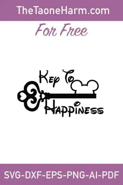 This captivating image showcases the "Love Is the Key to Happiness SVG" design, available for free download on our online store. It is provided in six versatile file formats (SVG, DXF, EPS, AI, PDF, PNG) and beautifully embodies the idea that love is the ultimate key to finding happiness.