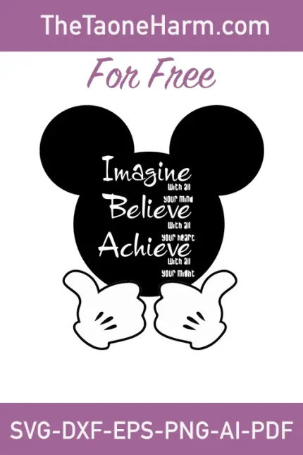 Behold the enchanting "Mickey Mouse Quotes SVG Files" design, available for free on our online store. This collection features iconic quotes from Mickey Mouse himself and is perfect for Disney fans and craft enthusiasts. The design is offered in six file formats (SVG, DXF, EPS, AI, PDF, and PNG), ensuring compatibility with various crafting and design software. Bring the magic of Mickey Mouse quotes into your creative projects with this charming Mickey Mouse SVG.