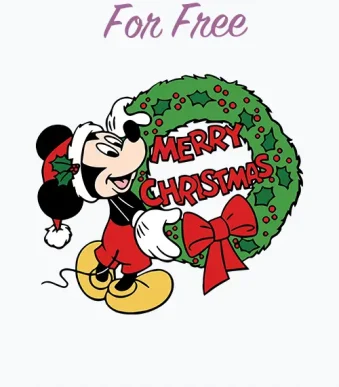 Download our free Clipart Mickey Mouse Christmas design to infuse your holiday crafts with Disney enchantment. Available in 6 formats including SVG and more. Get crafting today!