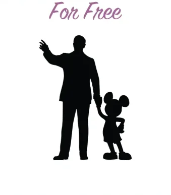 This image showcases a free Mickey Mouse and Walt Disney Silhouette design available in six file formats. It beautifully combines the iconic silhouettes of Mickey Mouse and Walt Disney, paying homage to the creative genius behind the Disney magic. Download now and infuse your creations with the timeless charm of Disney's beloved duo.