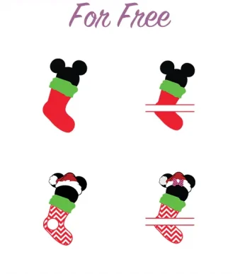 Unleash your holiday creativity with our free Mickey Christmas Socks Clipart. This enchanting artwork, available in 6 file formats (SVG, DXF, EPS, AI, PDF, PNG), features Mickey Mouse-themed Christmas socks, making it a must-have for Disney enthusiasts and those seeking free Disney Christmas SVG files for their holiday projects.