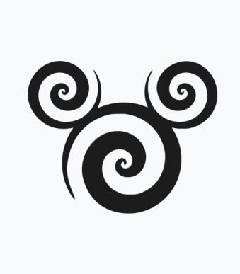 Mickey swirl svg, swirl mickey head svg, swirl mickey svg