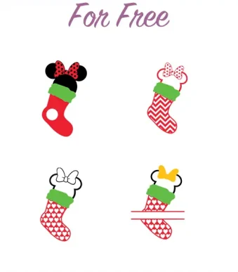Unleash your holiday creativity with our free Minnie Christmas Sock Clipart. This enchanting artwork, available in 6 file formats (SVG, DXF, EPS, AI, PDF, PNG), features Minnie Mouse-themed Christmas socks, making it a must-have for Disney enthusiasts and those seeking free Disney Christmas SVG files for their holiday projects.