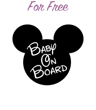 Introducing our endearing "Baby on Board Mickey Mouse" design, available for free download in six versatile file formats (SVG, DXF, EPS, AI, PDF, PNG). This heartwarming illustration features Mickey Mouse, Disney's beloved icon, announcing the presence of a little one on board.