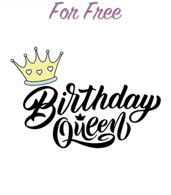 Discover our free "Birthday Queen SVG Free" design, compatible with six different file formats (SVG, DXF, EPS, AI, PDF, PNG). Add a touch of birthday glamour to your creative projects effortlessly.