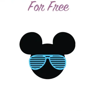 This captivating image showcases the "Mickey Head with Sunglasses SVG" design, available for free download on our online store. It is provided in six versatile file formats (SVG, DXF, EPS, AI, PDF, PNG) and features the iconic Mickey Mouse head adorned with trendy sunglasses. Download it today and let the Disney vibes shine in your creative projects.