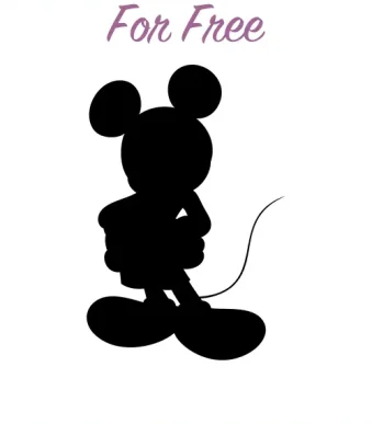 This image showcases a free Mickey Mouse Silhouette design available in six file formats. Mickey Mouse's iconic silhouette is beautifully depicted, making it a versatile addition to your creative projects. Download now and infuse your creations with the timeless charm of Disney.