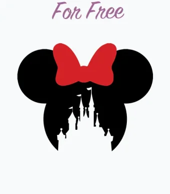 minnie head with castle svg,minnie mouse castle svg,disney castle with minnie head svg