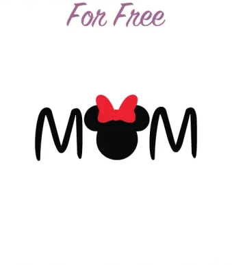 This image showcases our heartwarming "Minnie Mouse Mom SVG" design, available for free download in six versatile file formats (SVG, DXF, EPS, AI, PDF, PNG). The design beautifully celebrates the cherished role of Disney-loving moms.