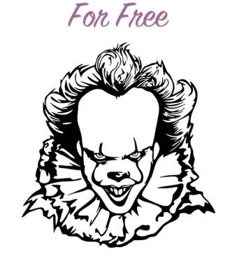 Explore our free "Outline Pennywise SVG Free" design, compatible with six different file formats (SVG, DXF, EPS, AI, PDF, PNG). Dare to craft with Pennywise and bring your nightmares to life with this eerie design.